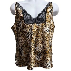 Leopard Vintage Y2K Cami Babydoll Bratz Laced Glam Mob Wife Tank Top Lingerie